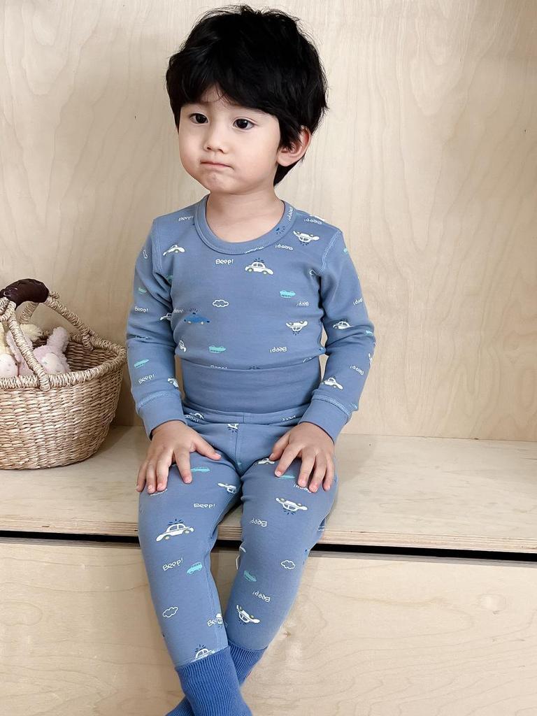 25 Style Baby High-Waisted Cotton Underwear Set for Boys & Girls - Belly Protection, Seamless, Warm Autumn/Winter Homewear