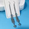 Interchangeable Crystal Holder Dangle Earrings Empty Stone Holder Replacement Drop Earrings for Women Party Jewelry Gift