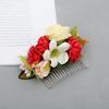 Bohemia Brides Wedding Flower Hair Comb Hairpin Bridesmaid Headdress Hair Combs Hair Accessories For Women Girls Floral Hairpins