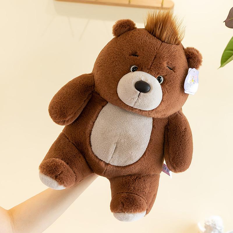New cute bear doll hug bear plush toy cute teddy bear hug sleeping doll birthday gift female