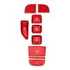 TUCKBOLD Gear Shift Panel Parking and P AUTO HOLD Button Stickers for Hyundai Tucson Hybrid 1 Set Buttons, Handbrake, Brake, 2022-2023 Models, Red,