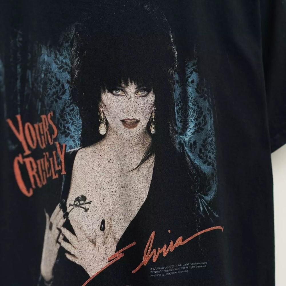 2009 Elvira #034;Your Cruelly#034; Tshirt Basic Black Classic Style S5XL Men Women Unisex T-Shirt L