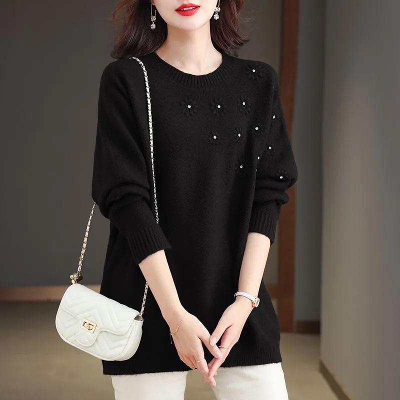 Sweater for Women Autumn Winter Thickened Pullover Warm Knitted Sweater Long Sleeve Jumper Oversize Sweater Tops