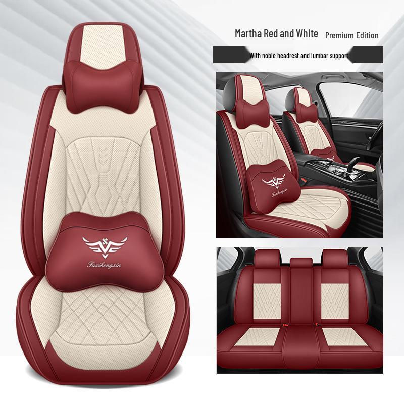 Universal Leather Car Seat Cushion: Durable, Full Wrap, All-Season Cover for Small Cars, SUVs, and Sedans
