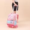 Large Capacity Trolley School Bag for Girls, Grades 3-6 - Stair Climbing & Detachable Design