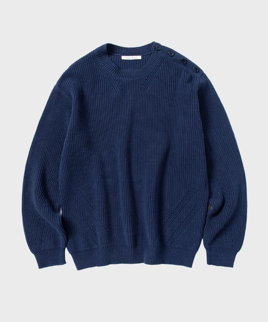 NONBLANK 7G Hachi Knit Round Knit_Navy