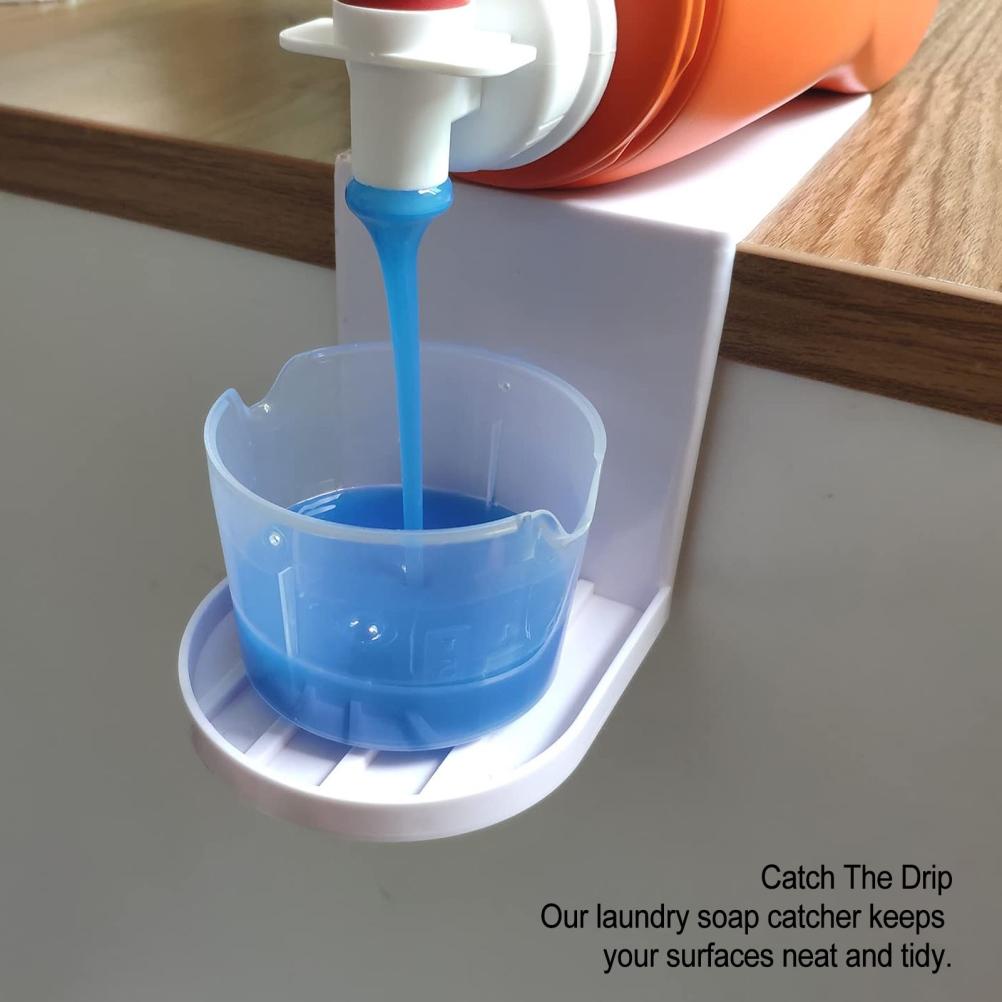 2 Pack Laundry Detergent Holder Detergent Cup Holder Drip Catcher Soap Tray Laundry Soap Dispenser