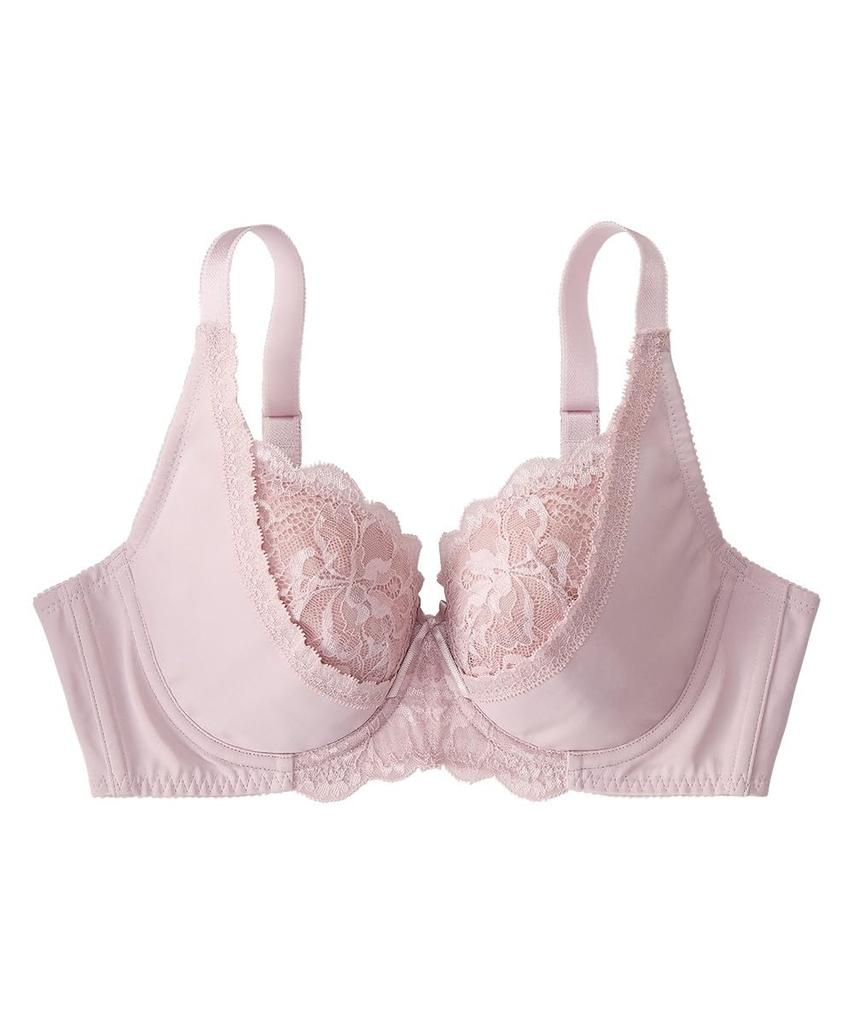 Nissen Bra Floral To Prevent Breast Sagging Large Grayish Pink I90 Women's Lift-Up (Large Lace) (Triumph) (For Breasts)