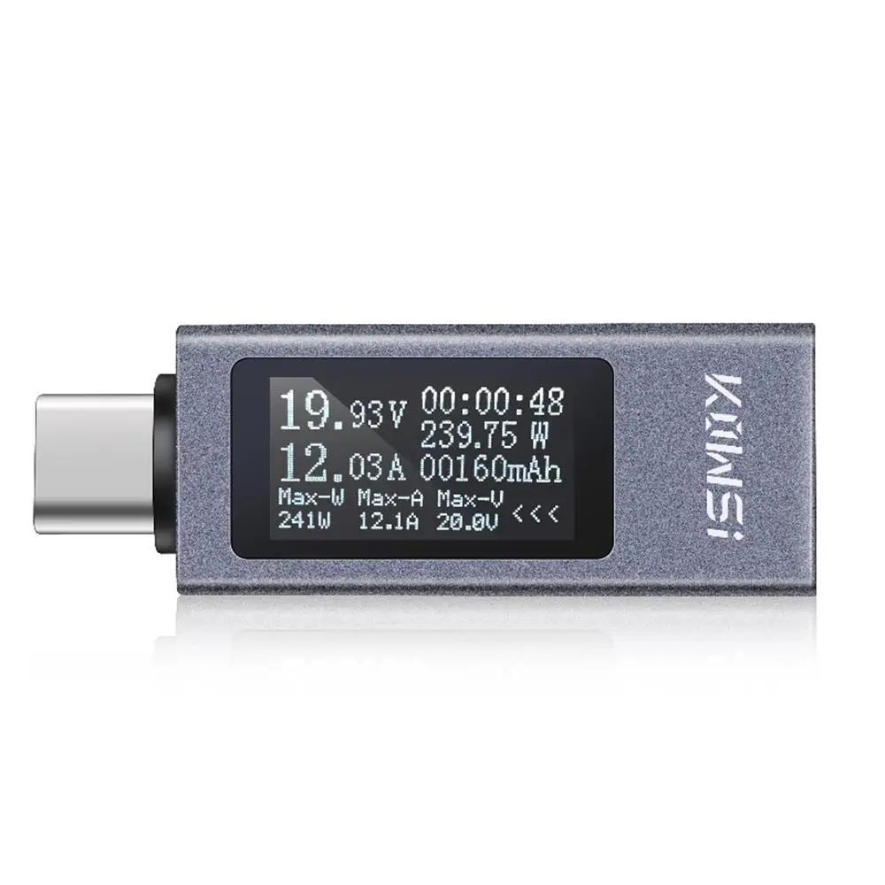 DC4-30V Voltmeter Ammeter Type-C Tester Digital Display Current Voltage Tester Power Electric Energy Capacity Timing 6In1 Tester