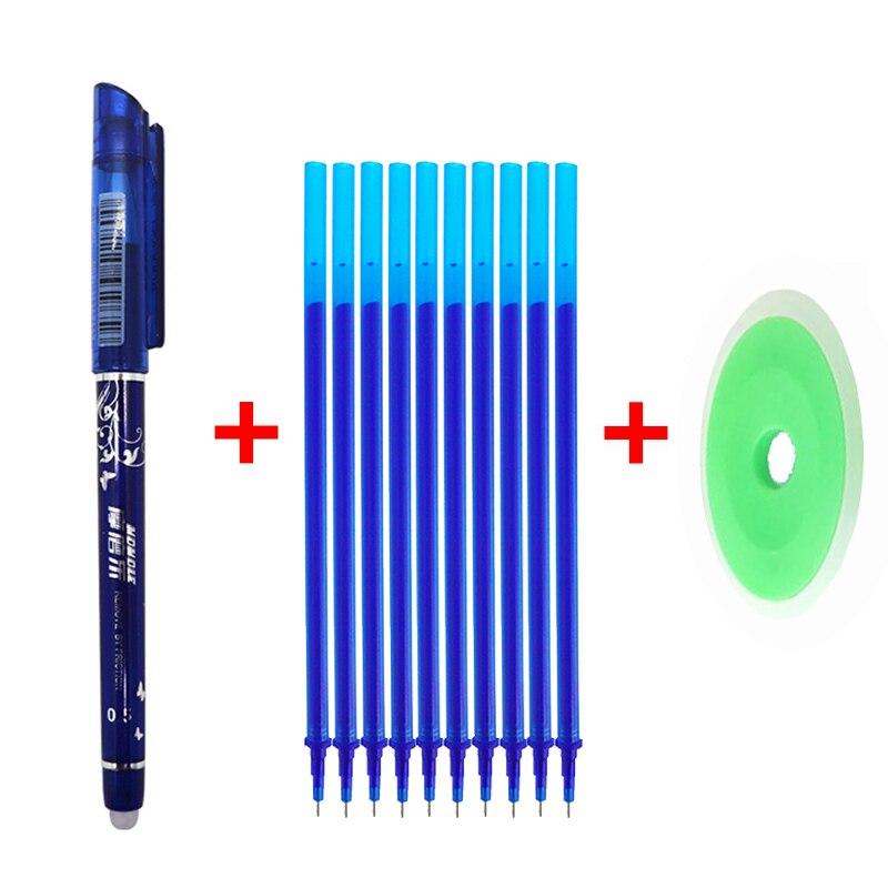 

12 шт./комплект. Стираюча ручка 0,5 мм із заправкою, що миється, стрижень із синьою/чорною/червоною чорнилом, гелева ручка для шкільних канцелярських канцелярських товарів. 12pcs set