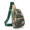 Plaid Print Chest Bag for Men and Women Large Capacity Shoulder Bag Personalized Camouflage Print Bag