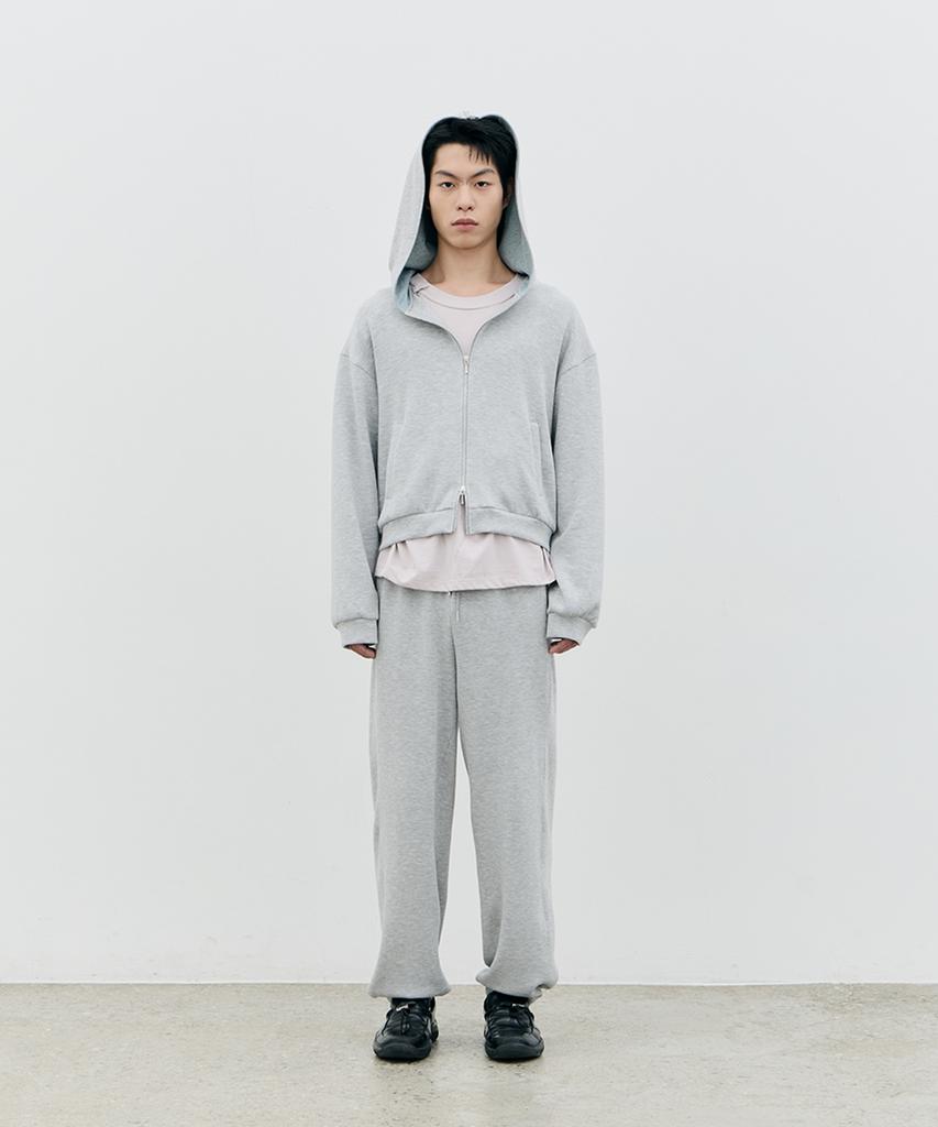 ROWM Soft Contour Hooded Zip-Up (Gray/Mint)