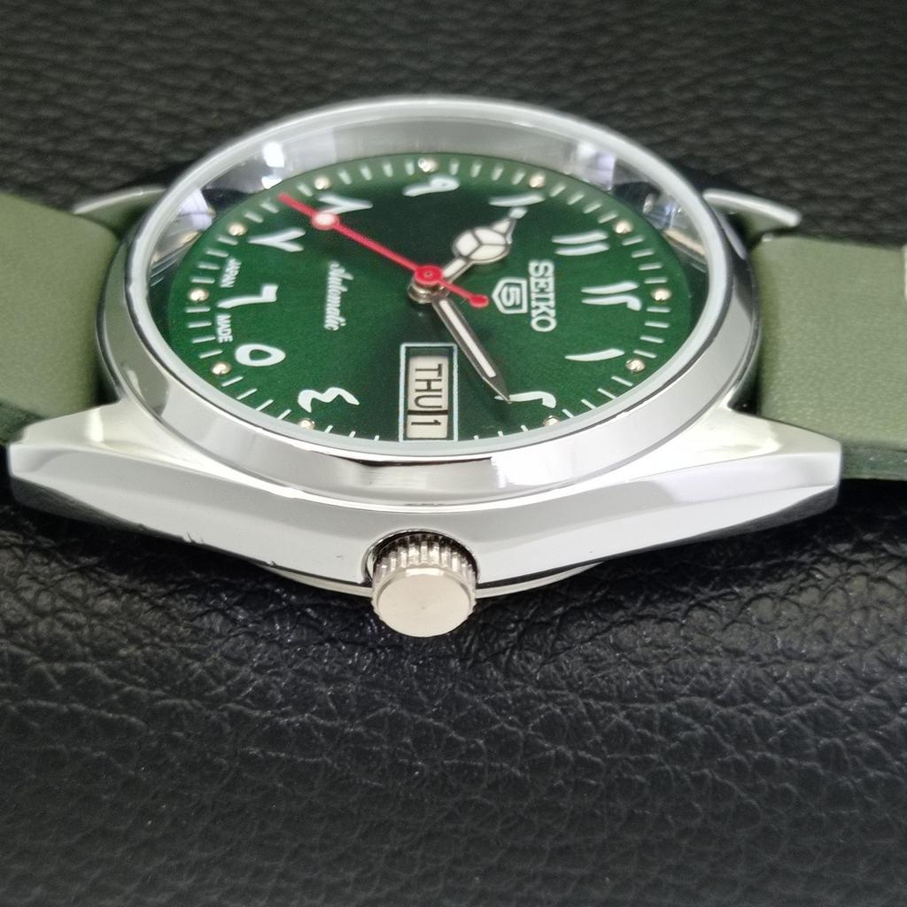 REFURBISHED SEIKO 5 AUTOMATIC 6309A VINTAGE JAPAN MENS GREEN WATCH a441263-4 Sk-a441263