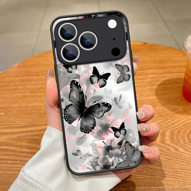 Schmetterlingsblume Magnetische Handyhülle Für iPhone 17 16 Pro 15 14 13 Pro Max 17e 16e Für Magsafe Kabelloses Laden TPU PC Rückseite