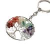 Vintage Crystal Tree of Life Keychain with 7-Color Gravel