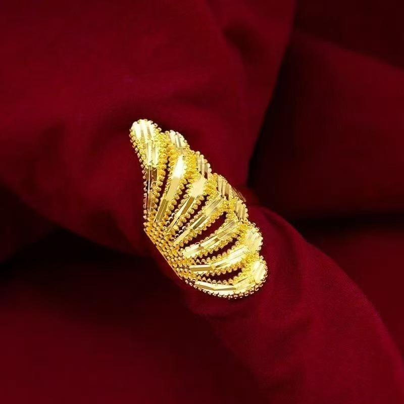 Elegant Gold Phoenix Tail Adjustable Women s Ring