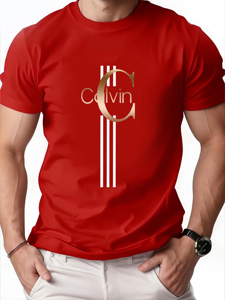 Unisex Mode T-Shirts Oberteile Sind Bedruckt mit Light Luxury Golddrucken Einfachen Linien und Metallischem Glanz Verweben Ein Hohes Gefühl