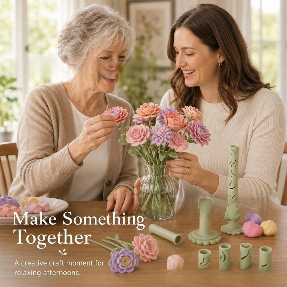 Handmade Modular Clay Bloom Maker 9 Shaping Sleeves Clay Bloom Shaping Sleeves  Party Craft
