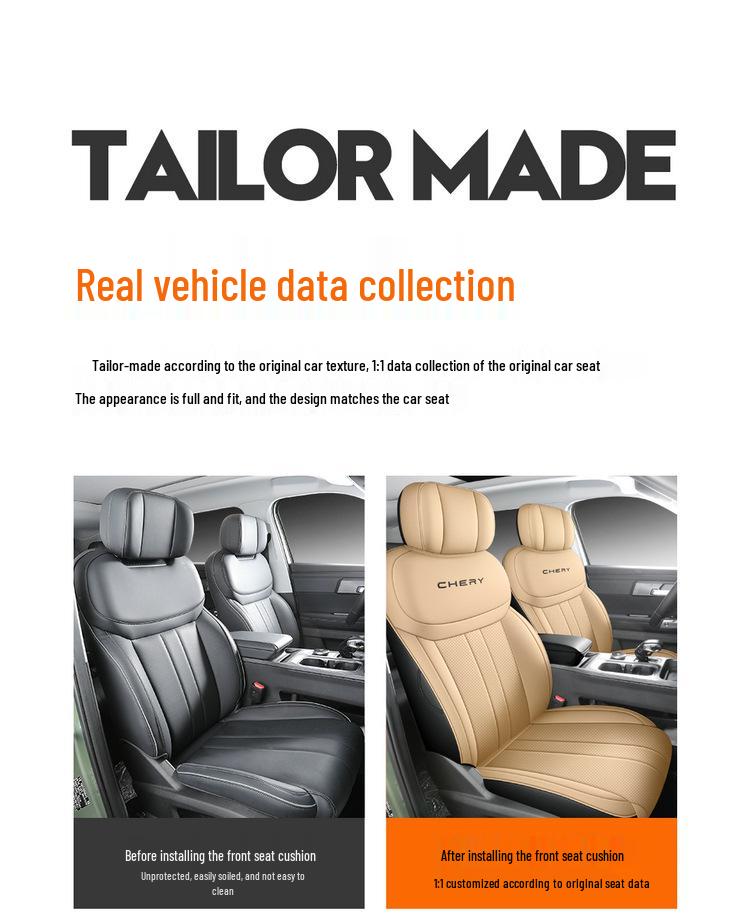 Universal Full Leather Car Seat Cushion for Explore 06 - New Model, Fits Five-Seat, All-Season Use.