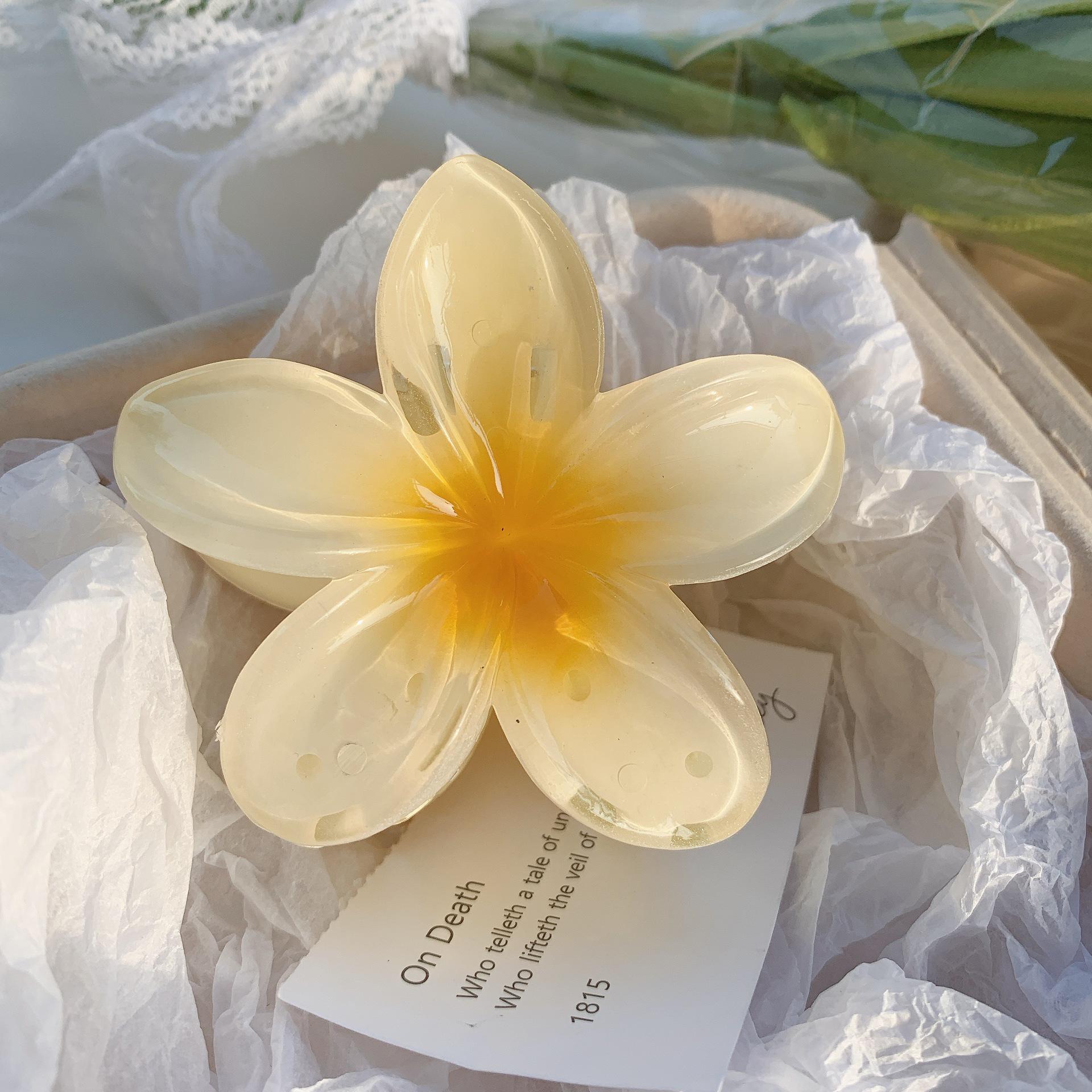 

«Креативная заколка для волос в корейском стиле с цветком — милый аксессуар для волос в виде акулы с индивидуальностью» жёлтый