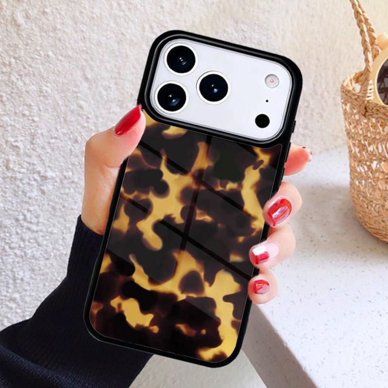 Tortoise Shell Pattern Marble Phone Case For iPhone 17 Air 16 15 14 13 12 11 Pro Max Plus
