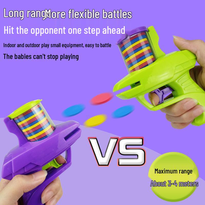 Children's Carrot-Themed Soft Bullet Frisbee Gun Toy for Outdoor Parent-Child Play