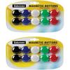 Eduway (Set Of 20) Colourful Magnet Buttons For Fridge, Magnetic Whiteboard | Stick Notes, Photos, Charts And More | Edu