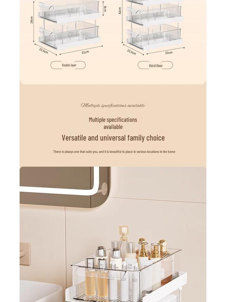 Multifunktionell kosmetikförvaring & kökskryddställ med lådor