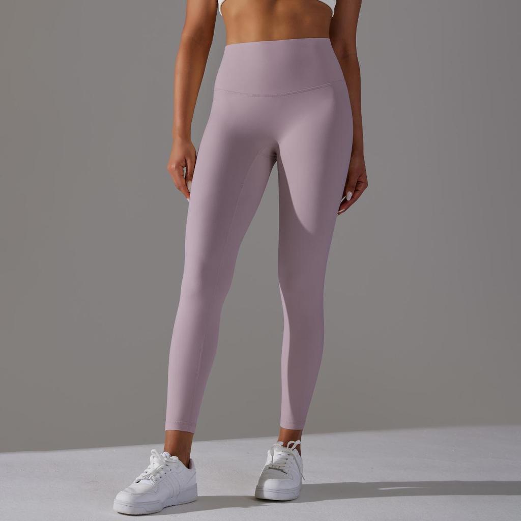 Seamless High-Waist Nude Breathable Yoga Capri Pants