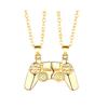 2Pcs Combinable Magnetic Gamepad Pendant Necklace, Colorful Geometric Design, Stylish Couple Daily Fashion Jewelry