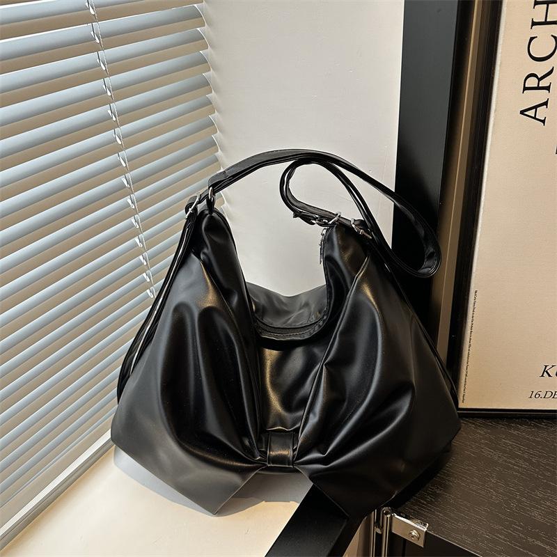 Women's Large Capaci Backpack PU Leather Casual Crossbody Bag Faionable Korean Single Shoulder Bag High-end Soft Texture New