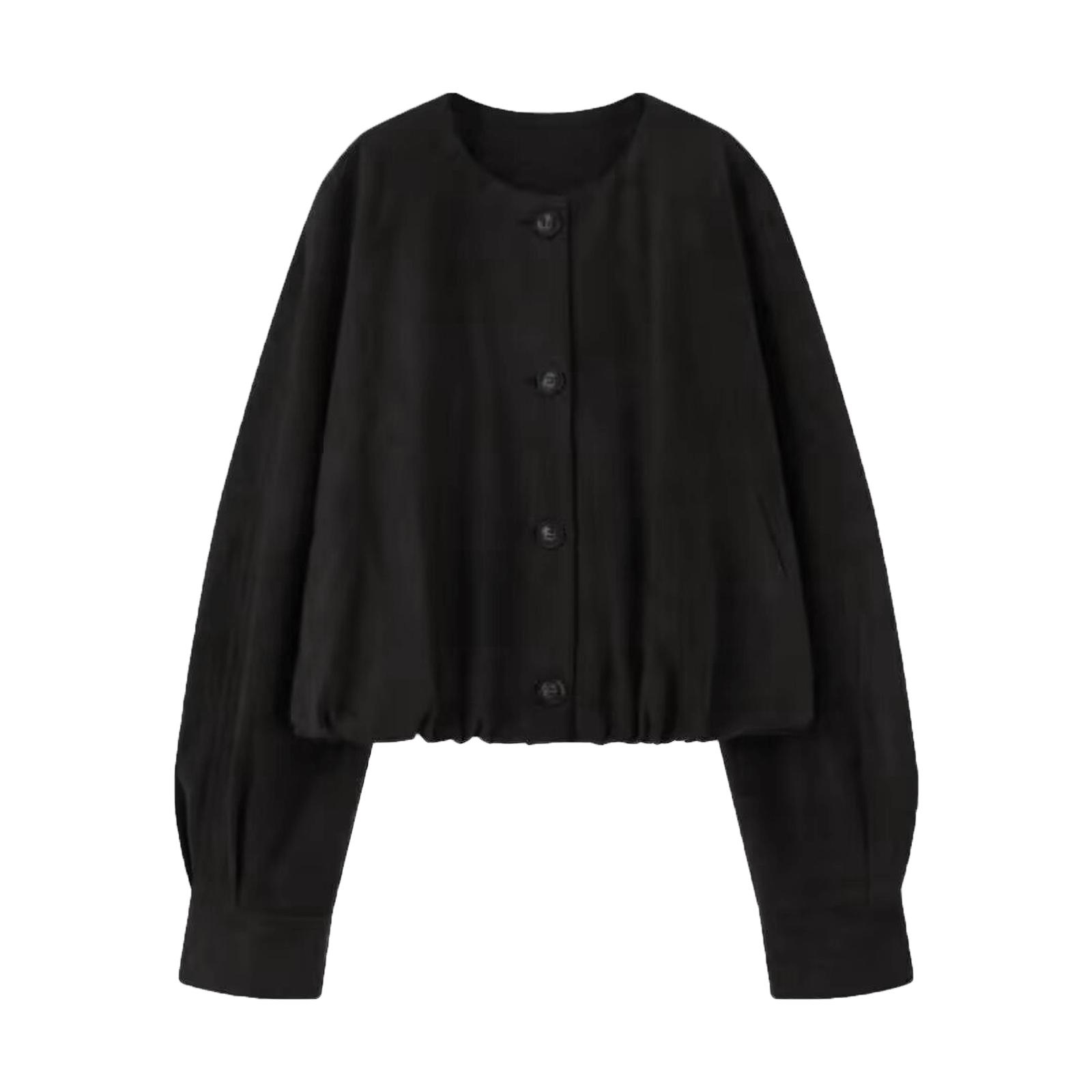 

Футболки с длинным рукавом, футболки с V-образным вырезом для женщин, модные топы, легкая мягкая повседневная рубашка S чёрный