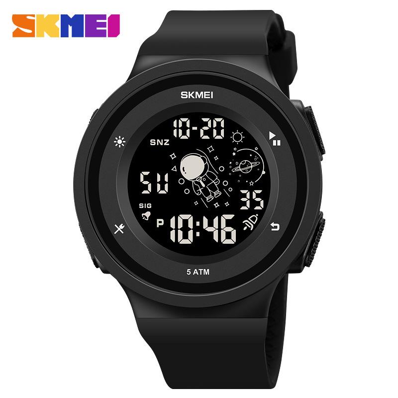 

Модные электронные часы с рисунком космонавта, мультяшные детские забавные спортивные часы для улицы, часы для студентов мужского и женского пола