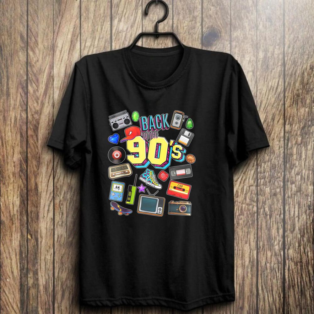 Retro 90s T-Shirt Vintage Design Graphic T shirts Retro Trend Cool Street T Shirts Unisex Trendy Nostalgia Party Casual Top