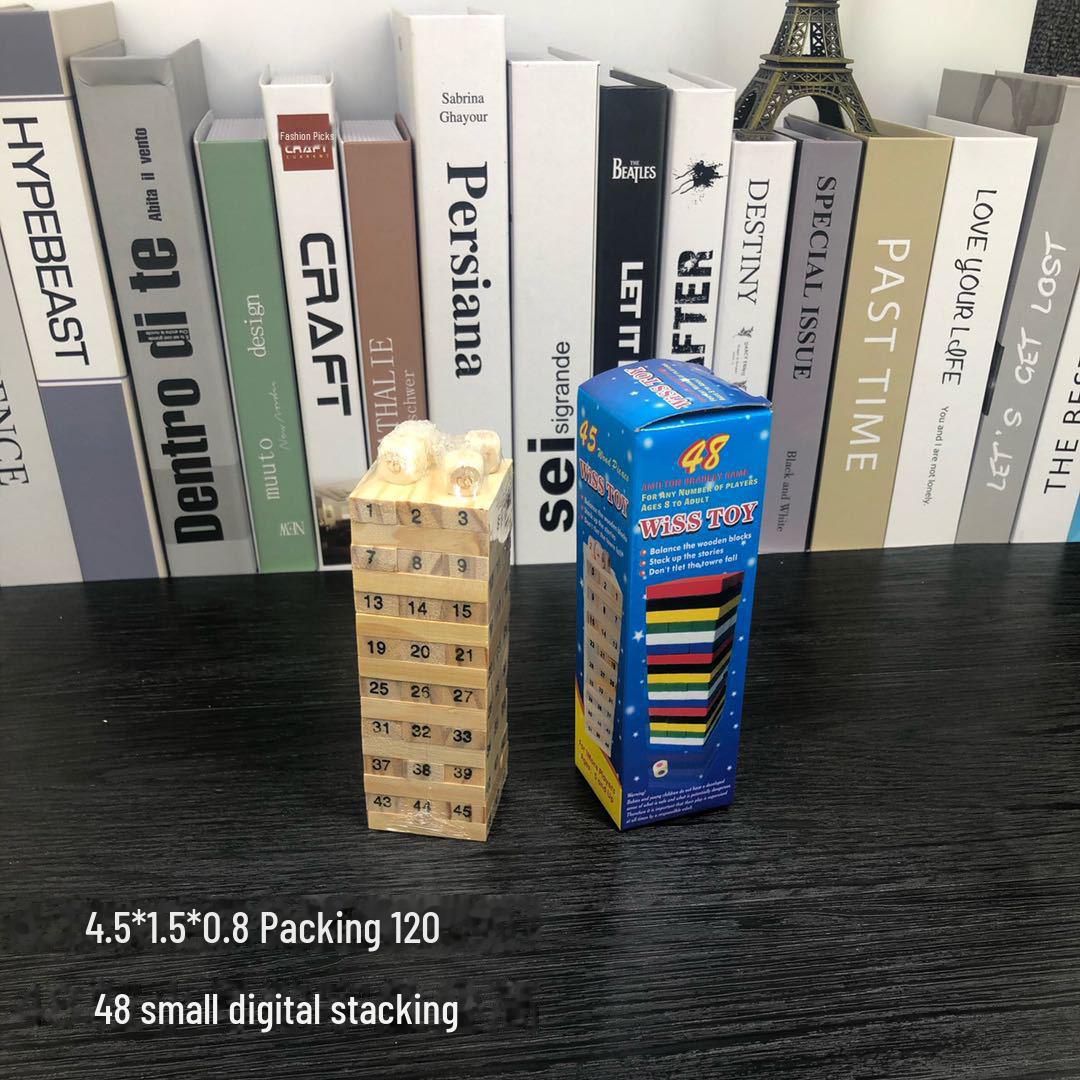 

Штабелируемые блоки из цельного дерева: Обучающая игрушка-головоломка для родителей и детей для раннего обучения и интерактивной игры