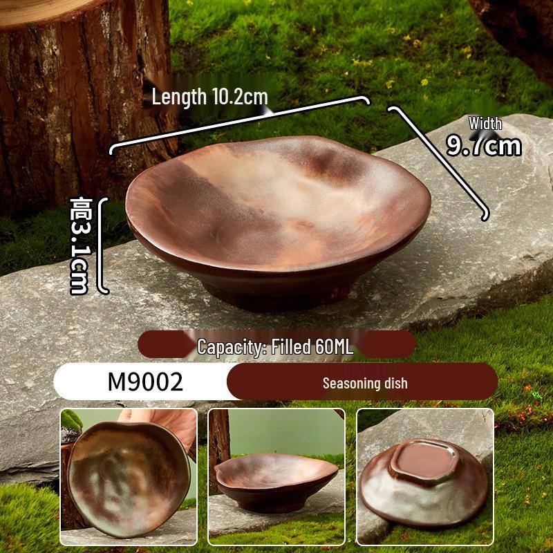 Melamine Plate for Gourmet Hot Pot, Barbecue & Shrimp: Mountain & Field Design