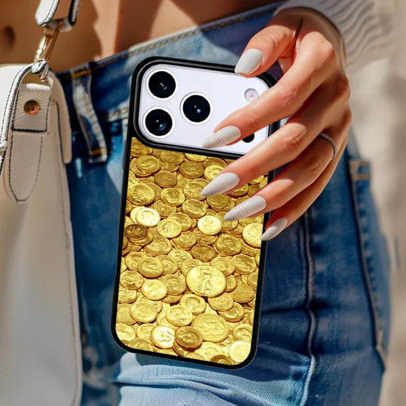 

Switzerland Fine Gold Phone Case For iPhone 17 Air 14 15 13 12 Max Cover For Apple 16e 11 Pro Max Plus Coque iPhone 16plus