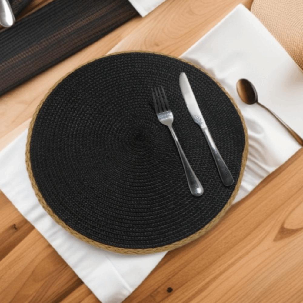 Anti-scald Coffee Cup Mats Middle East Style Round Dining Mat Vintage Solid Color Table Mat  Craft
