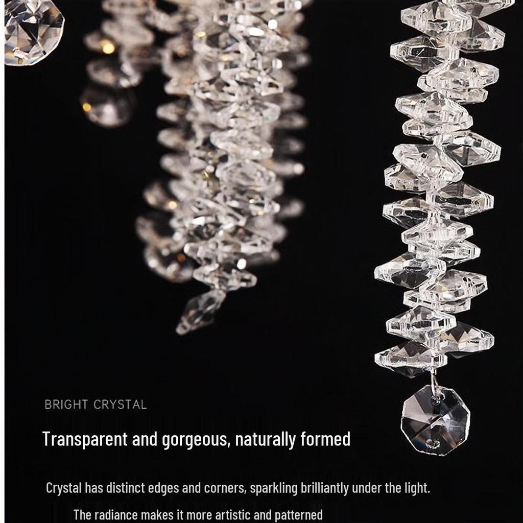Elegant Crystal Branch Chandelier for Living Room or French Restaurant