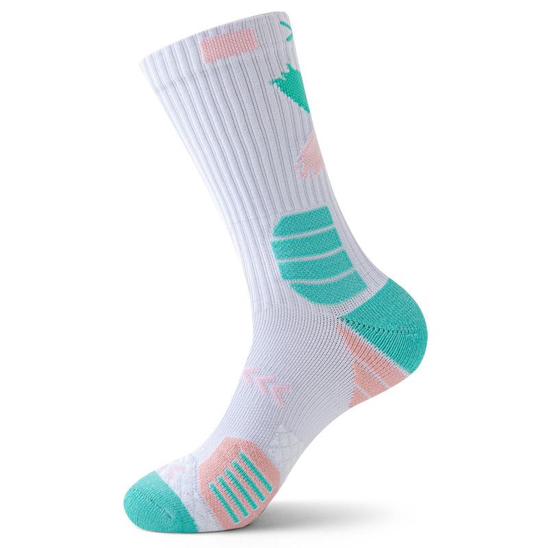 Sports Men's Mid-top Professional Running Basketball Socks, High-top Pure Cotton Sweat-absorbing and Odor-proof Pure Cotton Long Socks