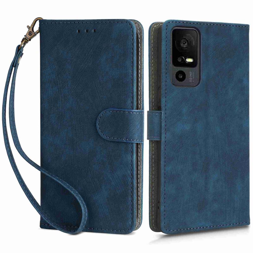 RFID Blocking Wallet Cover for TCL 40 XE/40 X T601D/NxtPaper 5G,PU Leather Stand Phone Case with Strap