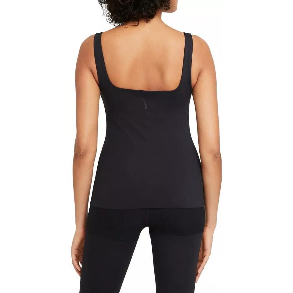 Nike Tank Tops Women's Black U Neck Moderate Straight Fit DA0723-010
