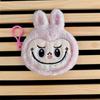 Creative New Labubu Bunny Plush Coin Purse Portable Round Earphone Bag Cute Cartoon Girly Heart