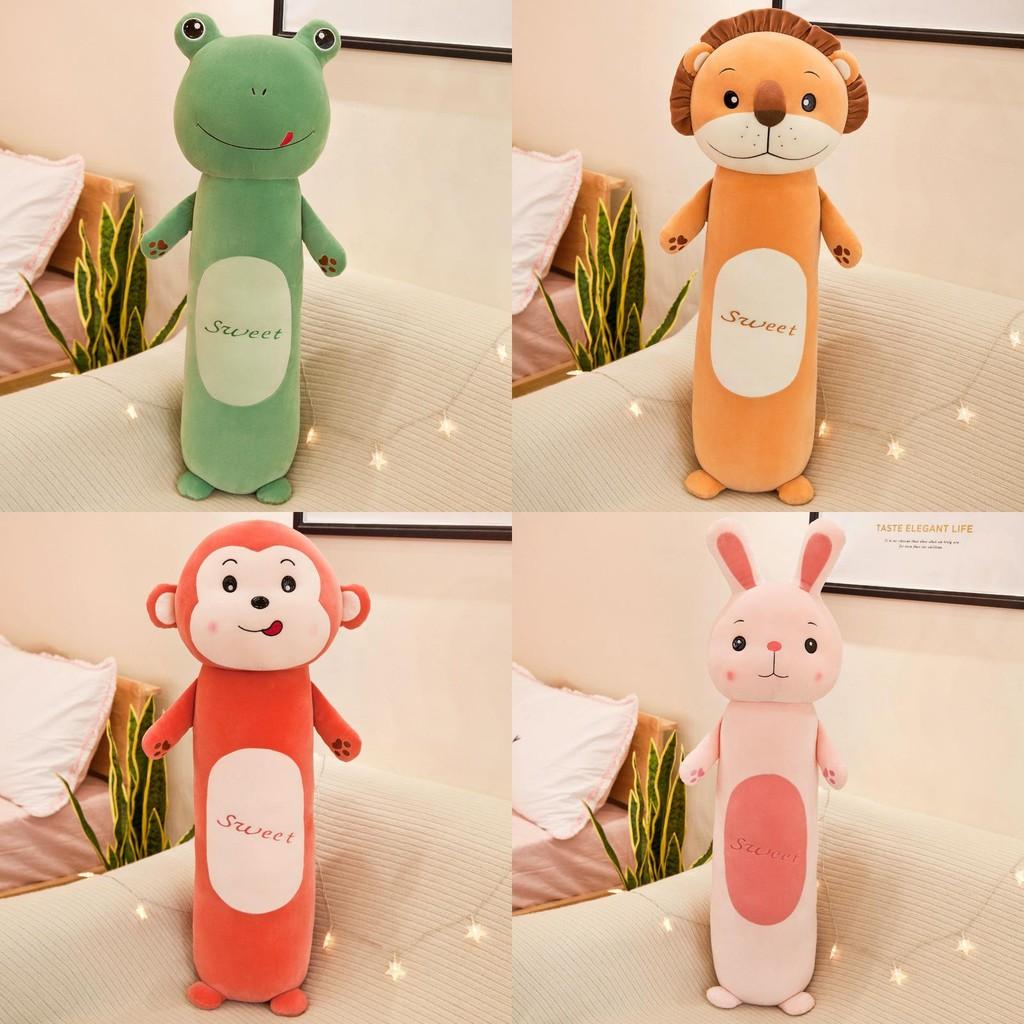 Animal Plush Cylinder Toys Lion Frog Monkey Rabbit Stuffed Dolls Decor Home