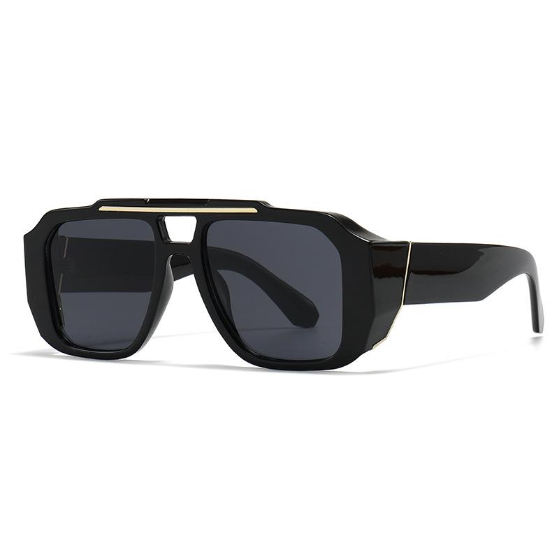 

Oversized Double Bridge Sunglasses Women For Men Vintage Luxury Brand Design Sun Glasses Punk Popular Outdoor Eye Glasses UV400