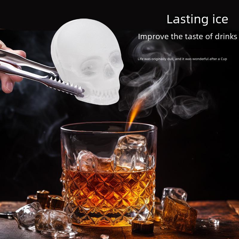 Halloween Skull Silicone Ice Tray for Whiskey & Cocktails