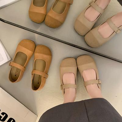 Retro Mary Jane Schuhe Damen Französisch 2025 Frühling und Herbst neu täglich vielseitig Rock flache Mary Jane einzelne Schuhe