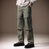 High-end American Outdoor Tooling Charging Pants Men's Autumn New Trendy Brand Straight Wide-leg Paratrooper Sports Casual Pants