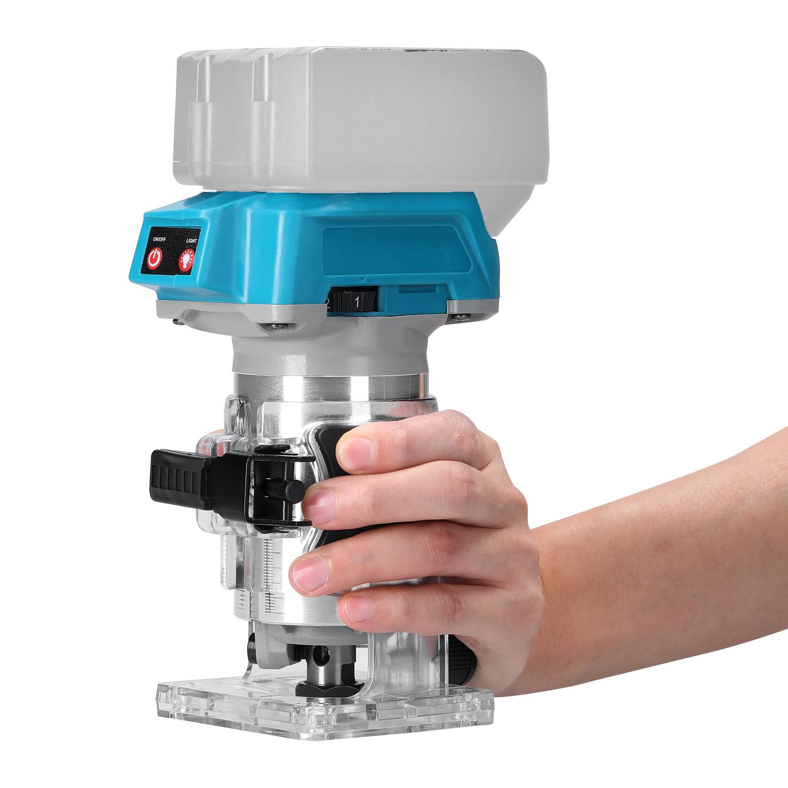 

Деревообрабатывающий электрический триммер, бесщеточный станок для обрезки древесины, фрезерный, гравировальный, долбежный станок для Makita, аккумулятор 18 В No battery