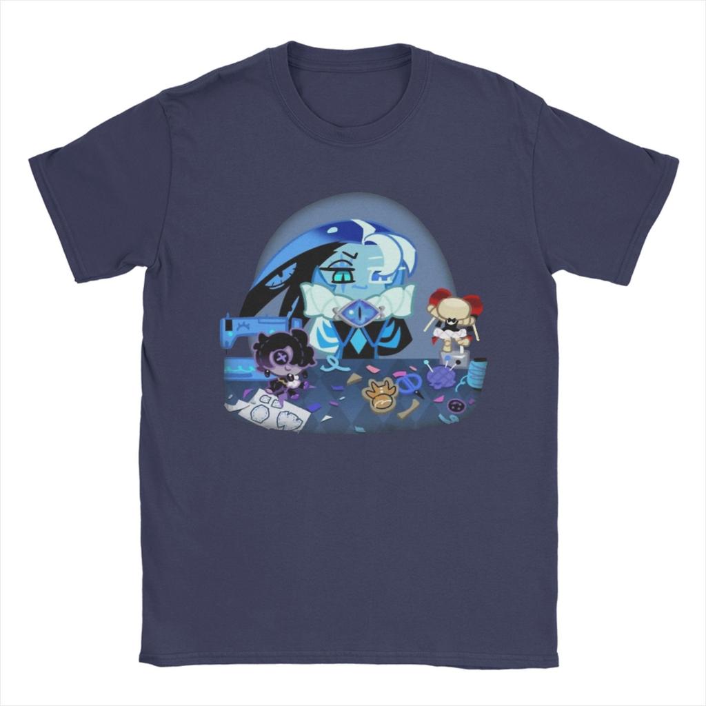Printed Shroomie Shadow Milk Cookie T-Shirt Men Cotton Short Sleeve Cookie Run Kingdom Crewneck Summer Tops Shirts